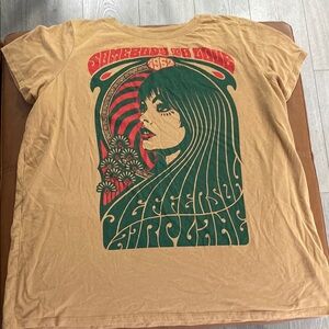 Jefferson Airplane Band Tan Graphic Tee